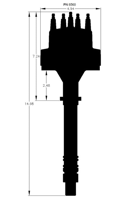 DISTRIBUTOR,PRO BILLET,CHEVY V-8,MARINE