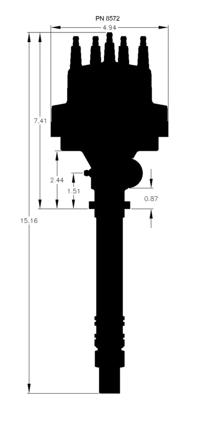 DISTRIBUTOR,CORVETTE V8,TACH DRV W/VAC