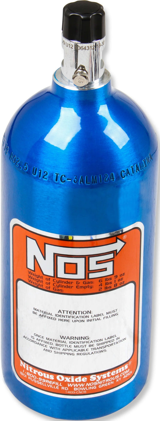 N2O BOTTLE,2.5LB,BLUE,MINI HI-FLO VALVE