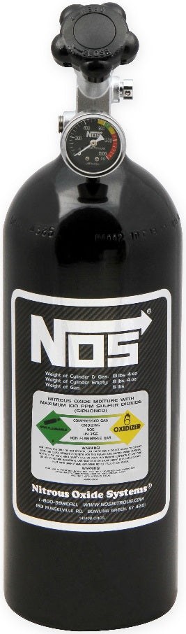 N2O BOTTLE,5LB,BLACK,SUPER HI-FLO,GAUGE