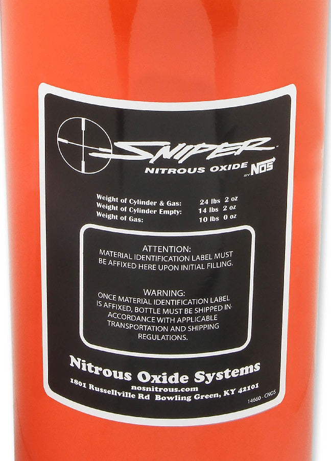 N2O BOTTLE,10LB,ORANGE,SUPER H-FLO