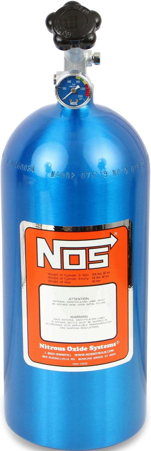 N2O BOTTLE,10LB,BLUE,SUPER HI-FLO,GAUGE