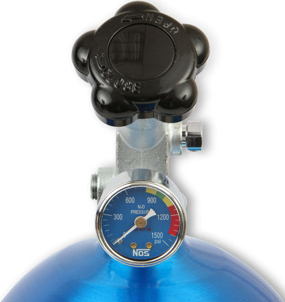 N2O BOTTLE,10LB,BLUE,SUPER HI-FLO,GAUGE