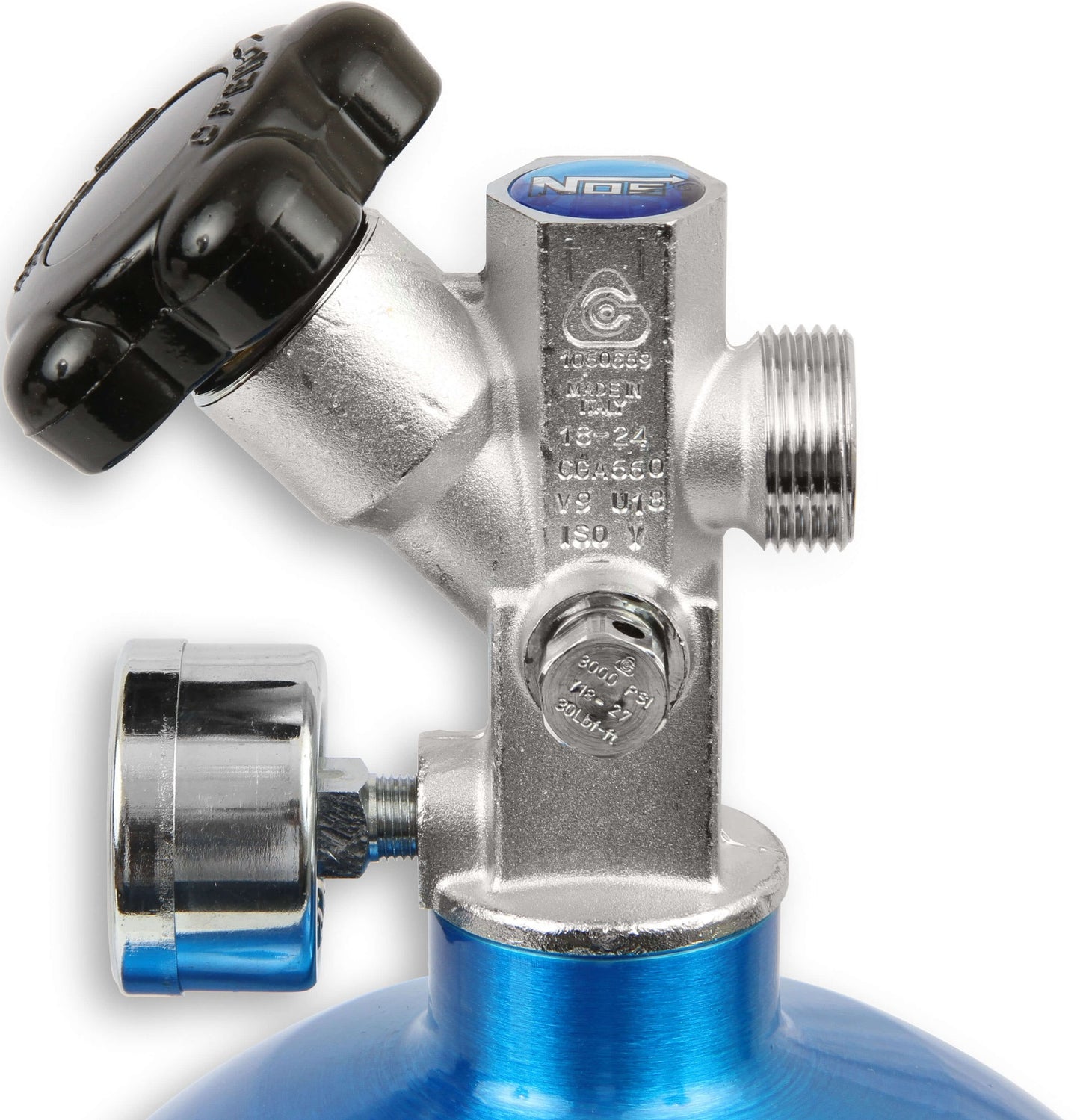 N2O BOTTLE,10LB,BLUE,SUPER HI-FLO,GAUGE