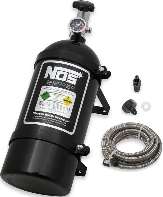 N2O BOTTLE,10LB,BLACK,SUPER HI-FLO,GAUGE,BRACKET,LINE
