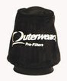 TAPERED FILTER,3" TOP,3.5" BOT,4",BLACK