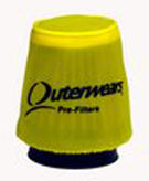 TAPERED FILTER,3" TOP,3.5" BOT,4",YELLOW