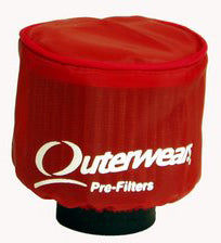 SPRINT/MINI/KART 4" X 4" FILTER COVER,RED