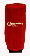 KARTING 3 1/2" X 8" FILTER COVER,RED