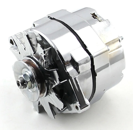 ALTERNATOR,DENSO,1 WIRE,100AMP,CHROME