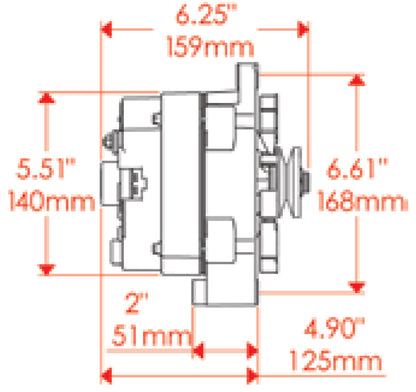 SBC,SERPENTINE CONVERSION,POLISHED PULLEYS,MID MOUNT ALTERNATOR BRACKET