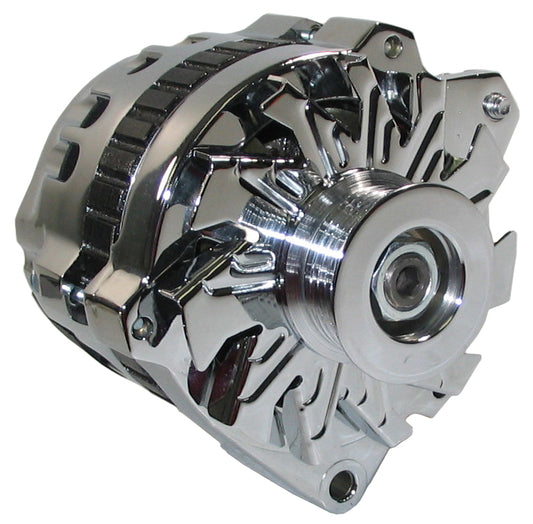 ALTERNATOR,CS130E RIGHT,105AMP,SERPENTINE,CHROME
