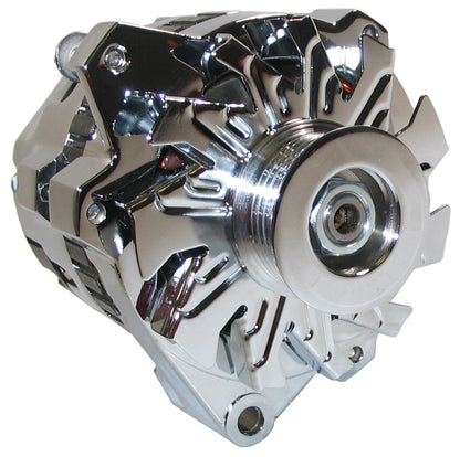 ALTERNATOR,CS130B LEFT,105AMP,SERPENTINE,CHROME