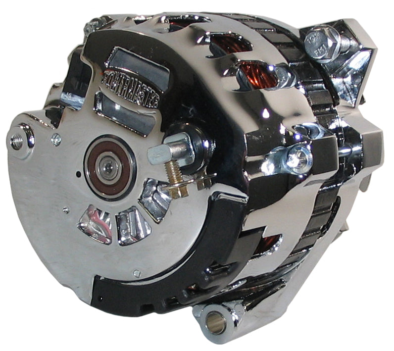 ALTERNATOR,CS130B LEFT,105AMP,SERPENTINE,CHROME