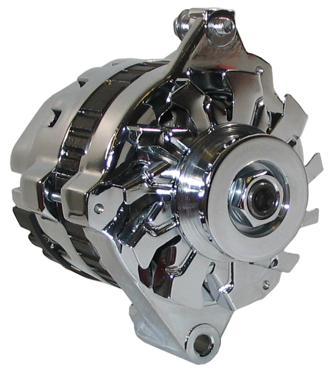 ALTERNATOR,CS121,DELCO,100A,ONE WIRE,CHROME