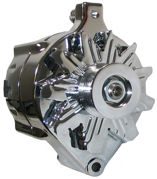 ALTERNATOR,FORD UPGR,150A,6 SERPENTINE,CHROME