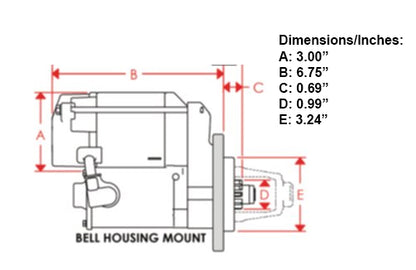 STARTER,XS INFO-CLOCK,AMC/JEEP V8,L6