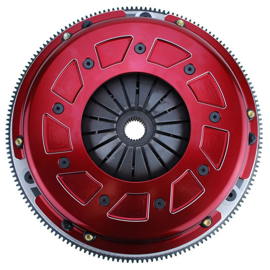 PRO STREET CLUTCH SET,GM LS 6-BOLT,10.5",300 SERIES,1 1/8"-26 SPLINE,ALUM. FLY