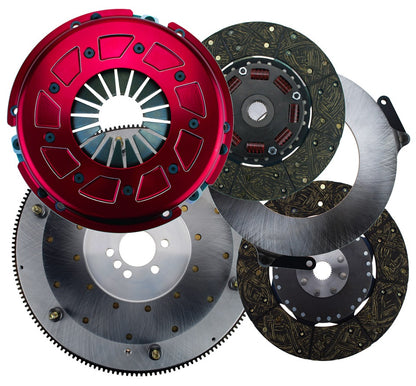 PRO STREET CLUTCH SET,GM LS 6-BOLT,10.5",300 SERIES,1 1/8"-26 SPLINE,STEEL FLY