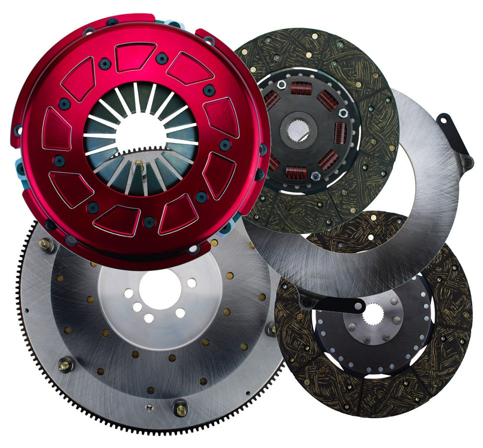 PRO STREET CLUTCH SET,GM LS 6-BOLT,10.5",300 SERIES,1 1/8"-26 SPLINE,ALUM. FLY