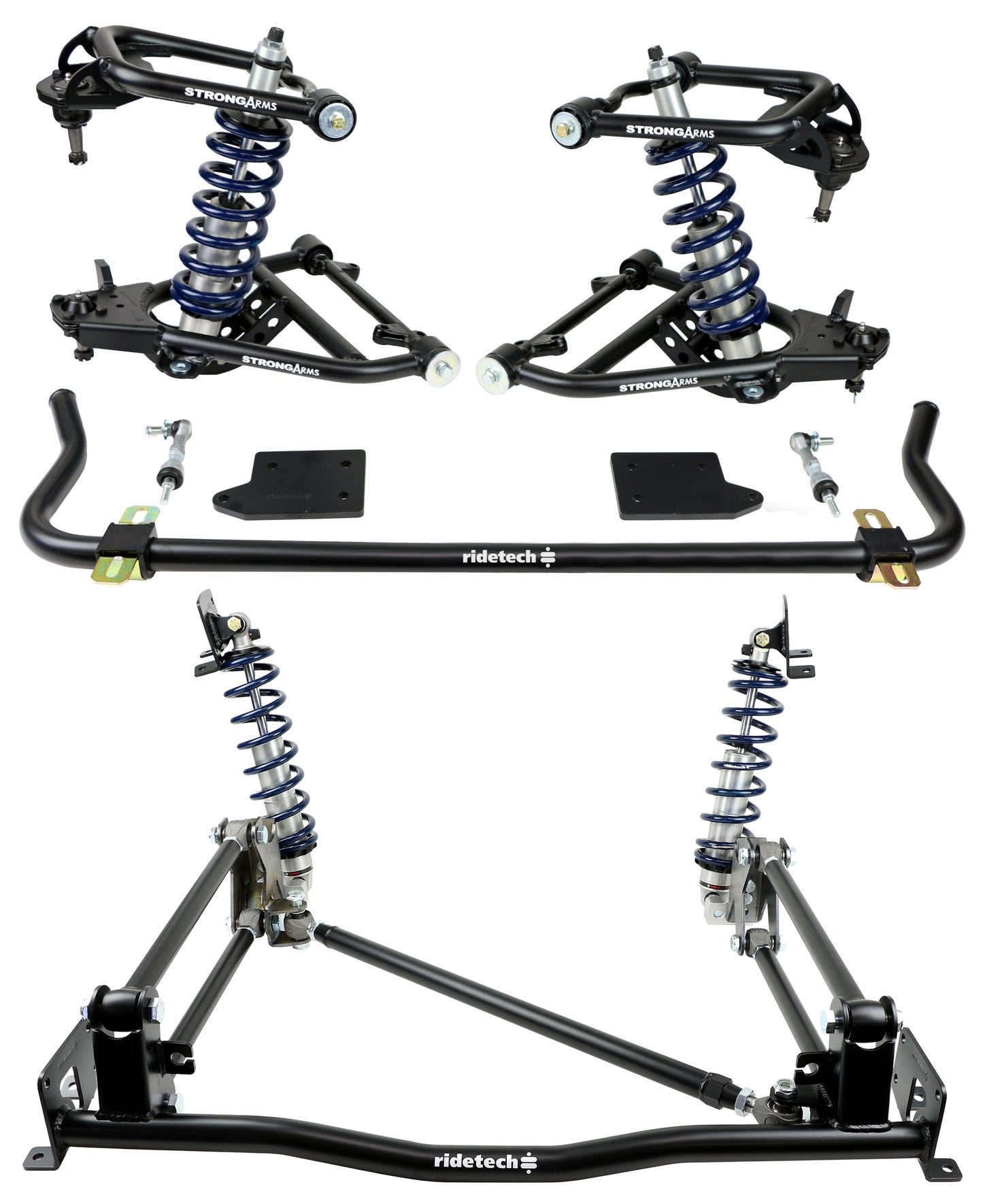 COILOVER & 4-LINK SYSTEM,ARMS,55-57 CHEVY 1-PIECE FRAME