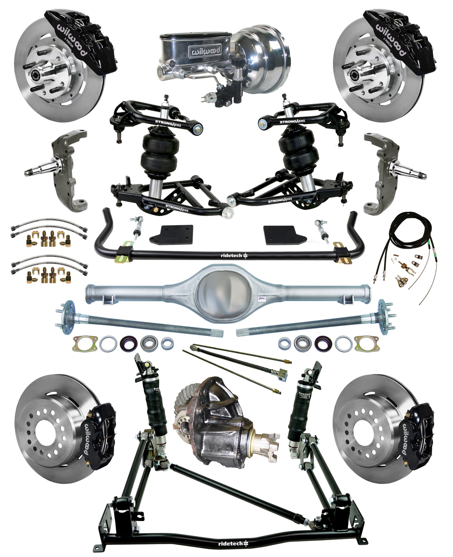 AIR RIDE & 4-LINK SYSTEM,CURRIE REAR END,WILWOOD 12" BRAKES,6 PISTON FRONT,BLACK