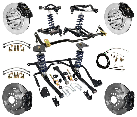 COILOVER & STRONGARM SYSTEM,BARS,WILWOOD 12" BRAKES,BLACK CALIPERS,59-64 CHEVY