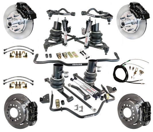 AIR RIDE & STRONGARM SYSTEM,WILWOOD 11" BRAKES,BLACK CALIPERS,59-64 CHEVY