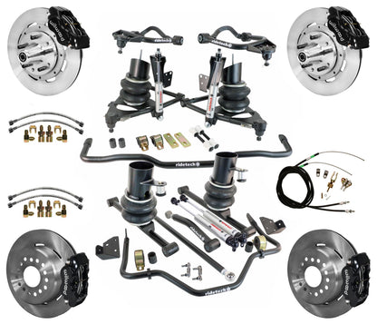 AIR RIDE & STRONGARM SYSTEM,WILWOOD 12" BRAKES,BLACK CALIPERS,59-64 CHEVY