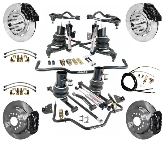 AIR RIDE & STRONGARM SYSTEM,WILWOOD 12" BRAKES,BLACK CALIPERS,59-64 CHEVY