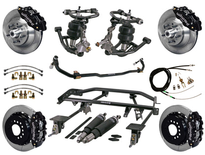 AIR RIDE & 4-LINK SYSTEM,WILWOOD 13" BRAKES,BLACK CALIPERS,67-69 GM F-BODY