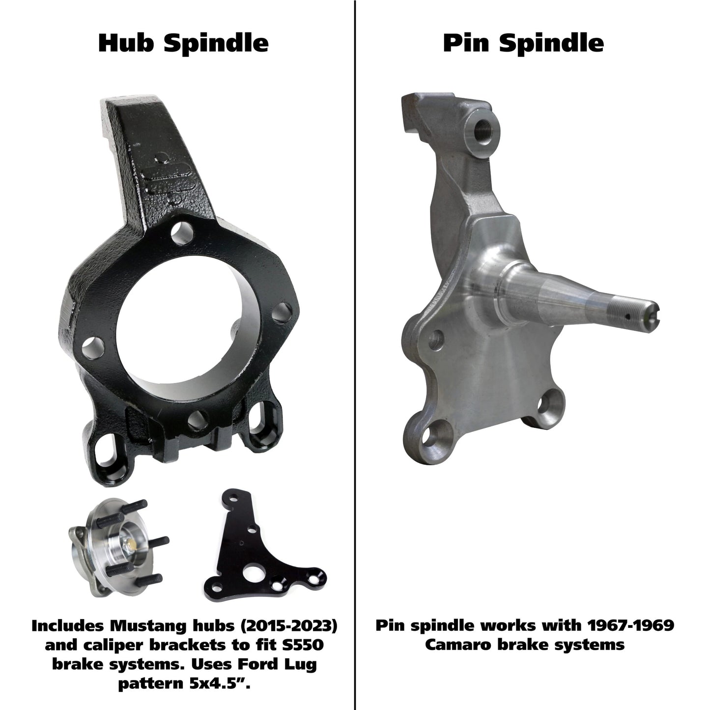 RIDETECH SUBFRAME WITH HUB SPINDLES,70-81 CAMARO,FIREBIRD,68-74 X-BODY