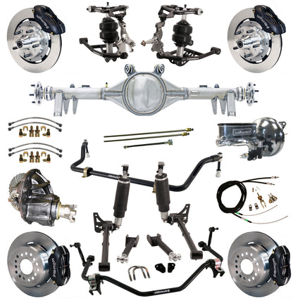 AIR RIDE SYSTEM,ARMS,BARS,CURRIE REAR END,WILWOOD 12" BRAKES,BLACK,68-72 GM A-