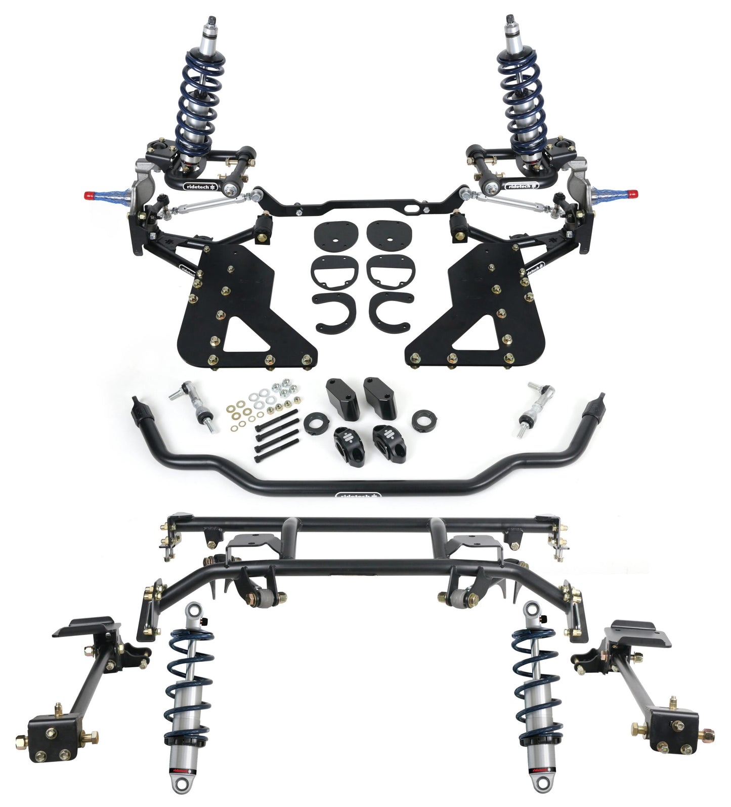 COILOVER & 4-LINK SYSTEM,CONTROL ARMS,62-67 CHEVY II,PIN SPINDLE