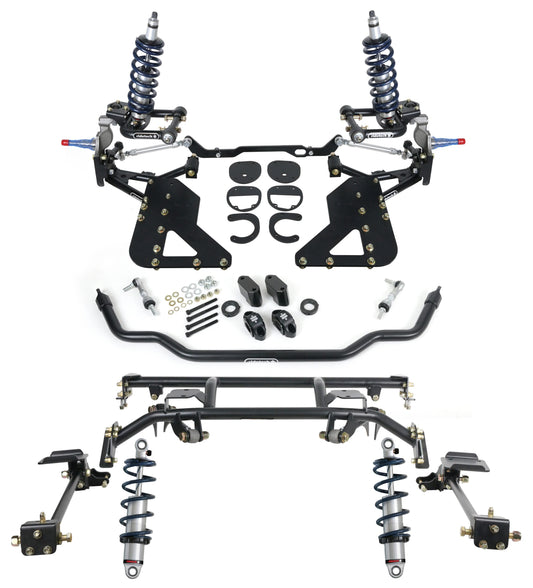 COILOVER & 4-LINK SYSTEM,CONTROL ARMS,62-67 CHEVY II,PIN SPINDLE