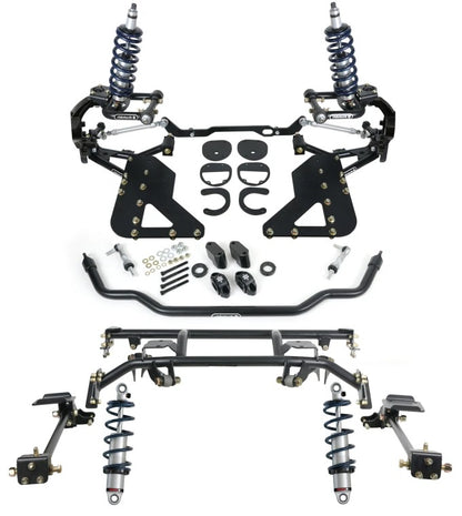 COILOVER & 4-LINK SYSTEM,CONTROL ARMS,62-67 CHEVY II,HUB SPINDLE