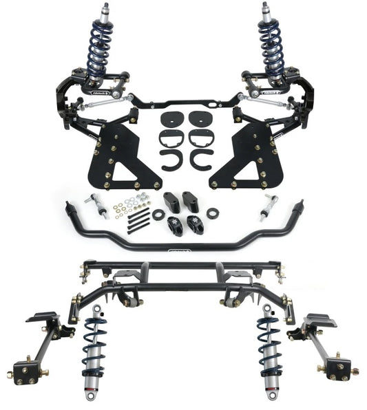 COILOVER & 4-LINK SYSTEM,CONTROL ARMS,62-67 CHEVY II,HUB SPINDLE