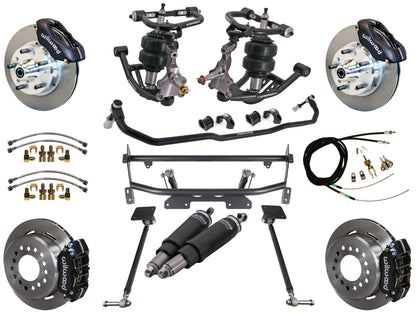AIR RIDE & 4-LINK SYSTEM,WILWOOD 11" BRAKES,BLACK CALIPERS,68-74 NOVA