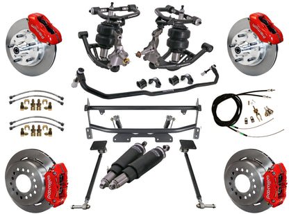 AIR RIDE & 4-LINK SYSTEM,WILWOOD 11" BRAKES,RED CALIPERS,68-74 NOVA