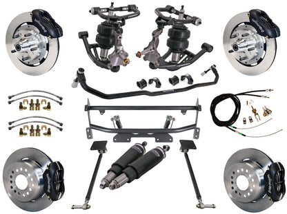 AIR RIDE & 4-LINK SYSTEM,WILWOOD 12" BRAKES,BLACK CALIPERS,68-74 NOVA