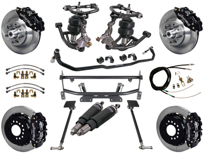 AIR RIDE & 4-LINK SYSTEM,WILWOOD 13" BRAKES,BLACK CALIPERS,68-74 NOVA