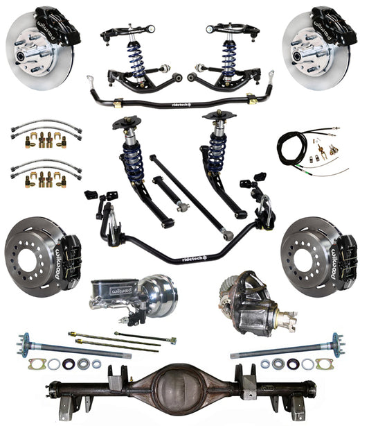 COILOVER SYSTEM,CURRIE REAR END,WILWOOD 11" BRAKES,BLACK,65-66 IMPALA,B-BODY