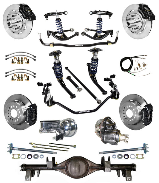 COILOVER SYSTEM,CURRIE REAR END,WILWOOD 12" BRAKES,BLACK,65-66 IMPALA,B-BODY
