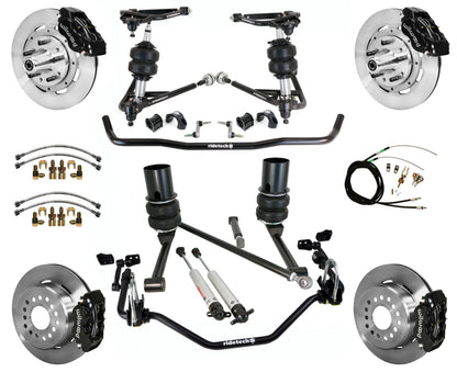 AIR RIDE SYSTEM,WILWOOD 12" BRAKES,BLACK,65-66 IMPALA,B-BODY