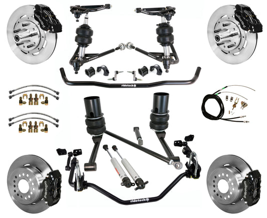 AIR RIDE SYSTEM,WILWOOD 12" BRAKES,BLACK,65-66 IMPALA,B-BODY