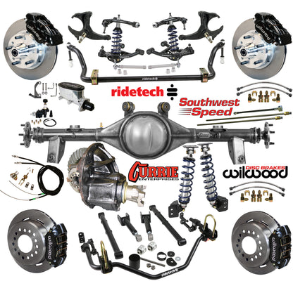 COILOVER SYSTEM,CURRIE REAR END,WILWOOD 11" BRAKES,BLACK,78-88 GM G-BODY