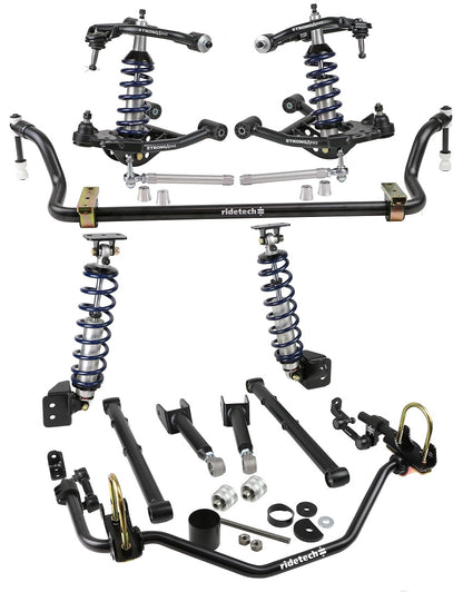 COILOVER SYSTEM,ARMS,BARS,WILWOOD 11" BRAKES,RED CALIPERS,78-88 GM G-BODY