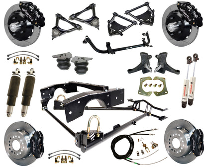 AIR RIDE SUSPENSION,WILWOOD 13/12" BRAKES,BLACK,63-70 C10