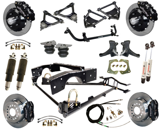 AIR RIDE SUSPENSION,WILWOOD 13/12" BRAKES,BLACK,63-70 C10
