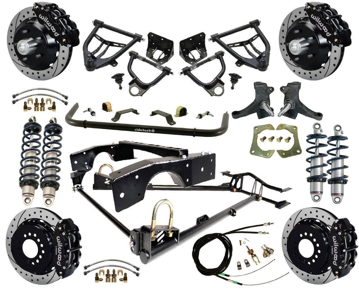 COILOVER & ARMS,WILWOOD 13" BRAKES,DRILLED,BLACK